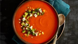 Roasted Red Pepper Soup with Tomato